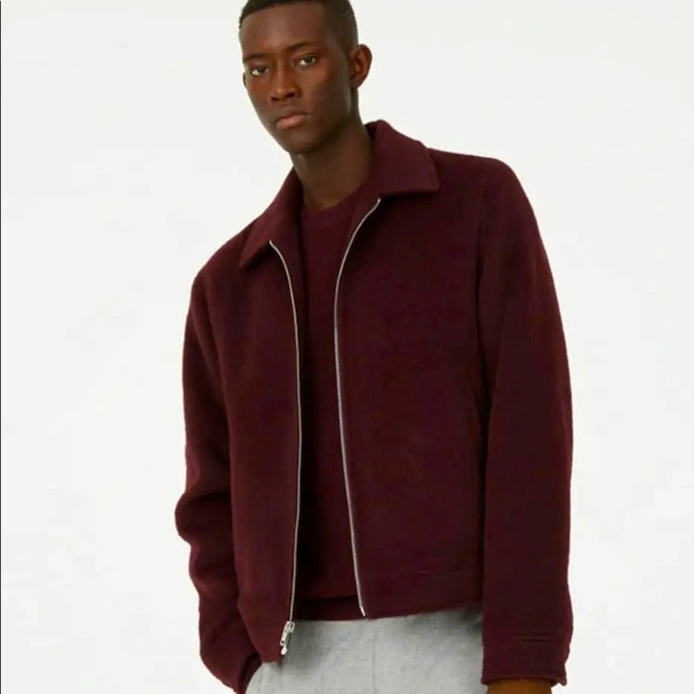 Club Monaco Brushed Short Jacket (Burgundy)